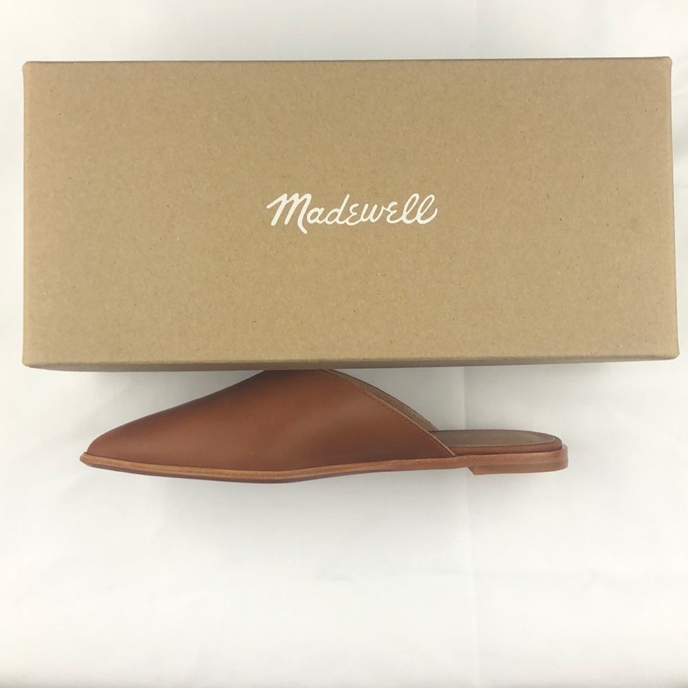 Madewell mules in English saddle NWTS